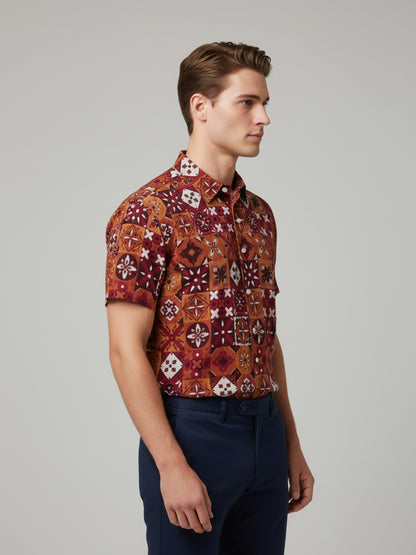 Celio* Men Multi Printed Regular Fit Polyester Shirts