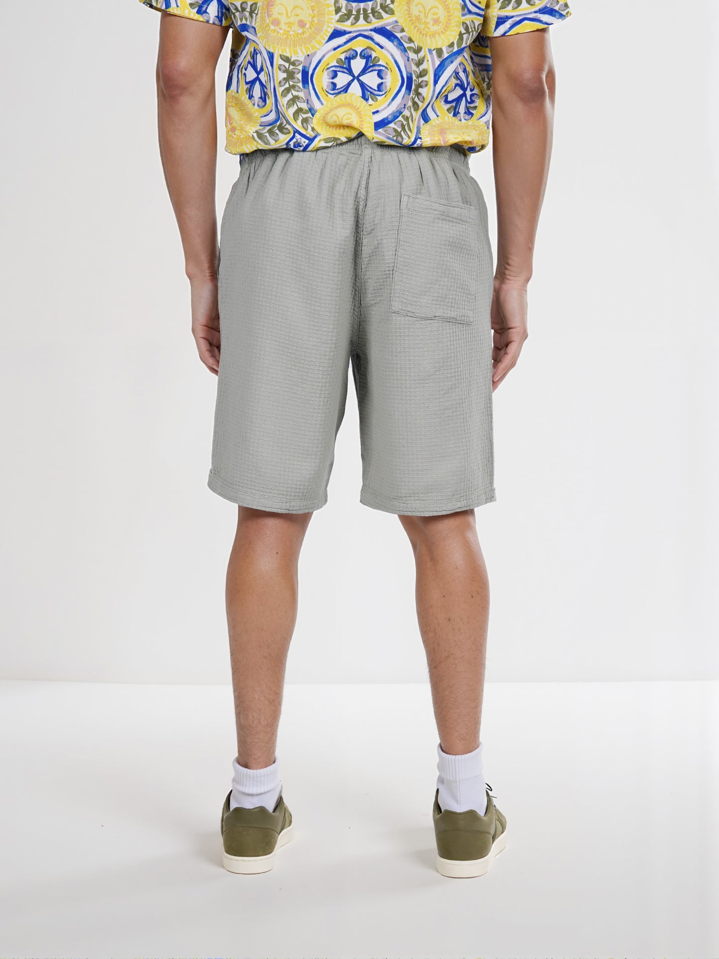 Celio* Cotton Regular Fit Green Bermuda