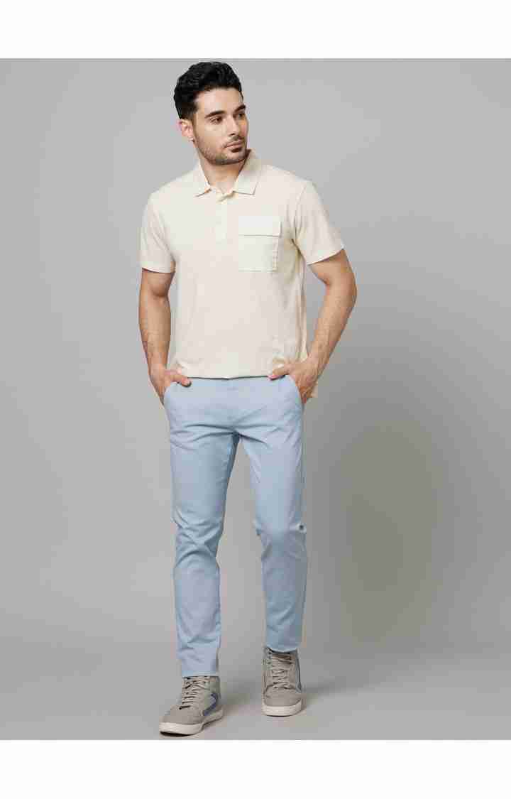 Blue Slim Fit Trousers