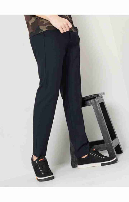 Navy Blue Slim Fit Trousers