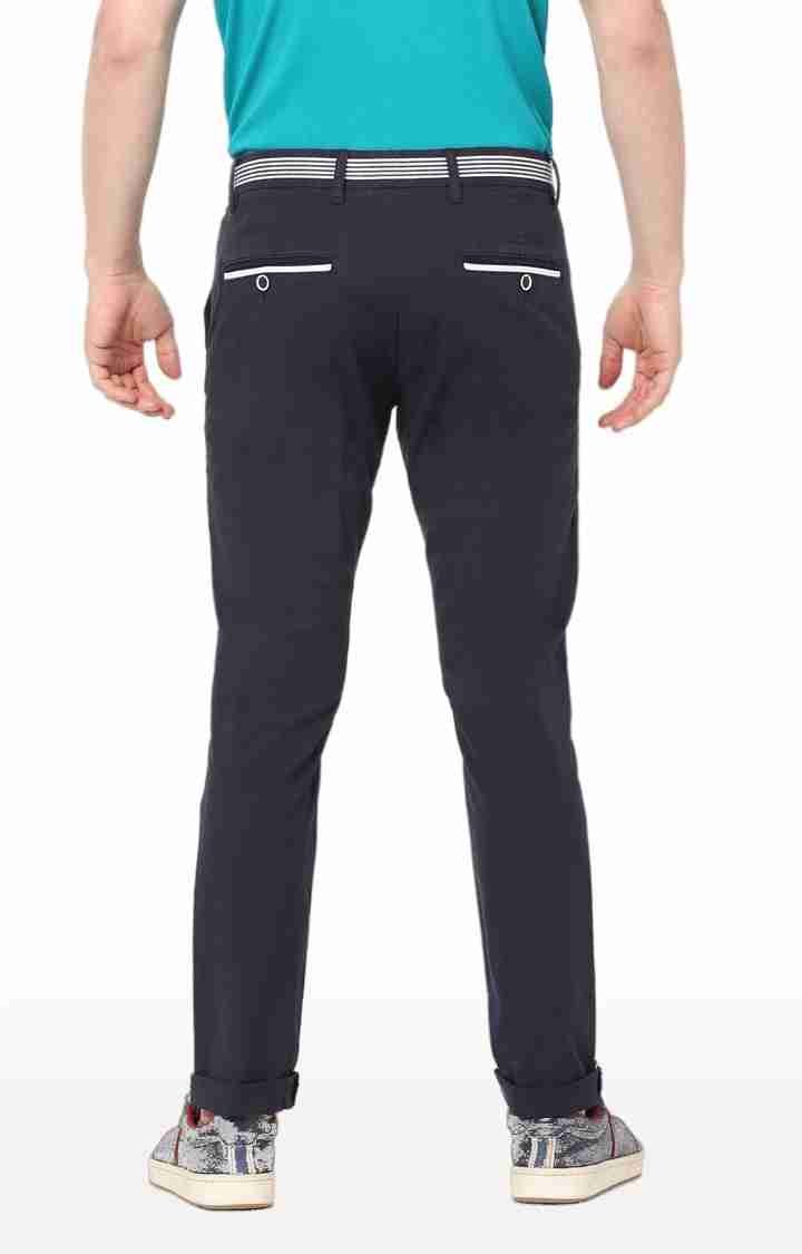 Navy Blue Regular Fit Trousers