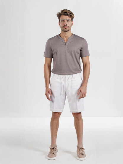 Celio* Men White Solid Regular Fit Polyester Bermuda Shorts