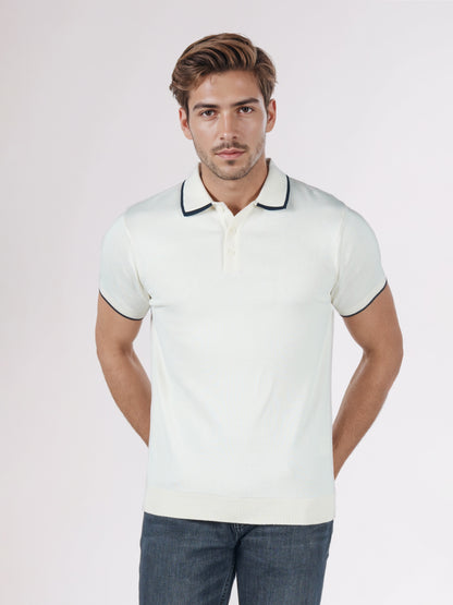 Celio* Men White Solid Regular Fit Cotton T-Shirts