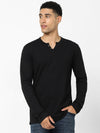 Celio Men Black Solid Regular Fit Cotton T-Shirts