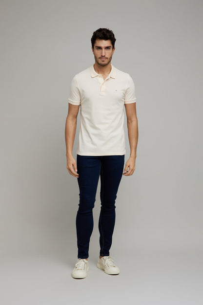 Celio Men Off white Solid Slim Fit Cotton T-Shirts