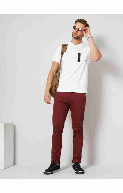 Maroon Slim Fit Trousers