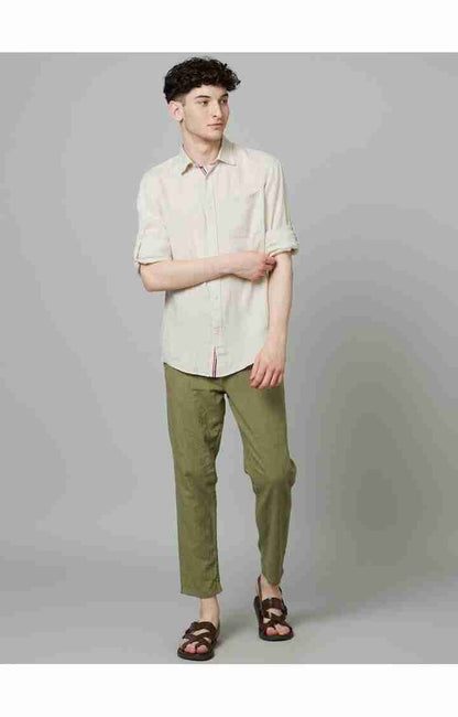 Olive Regular Fit Trousers