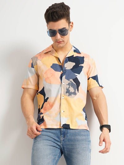 Celio Men Multi Printed Regular Fit Cotton Shirts