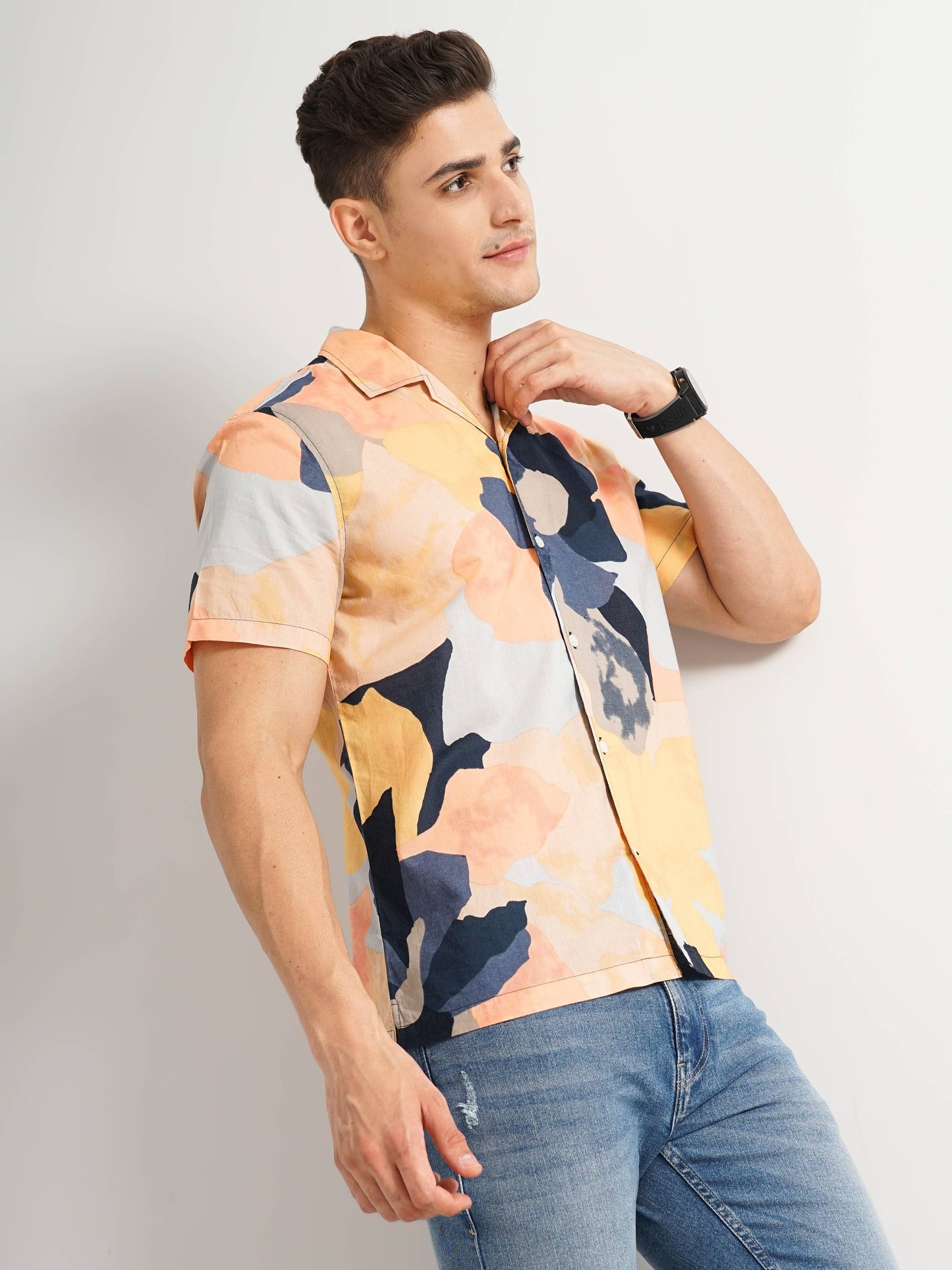 Celio Men Multi Printed Regular Fit Cotton Shirts