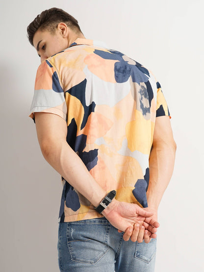 Celio Men Multi Printed Regular Fit Cotton Shirts