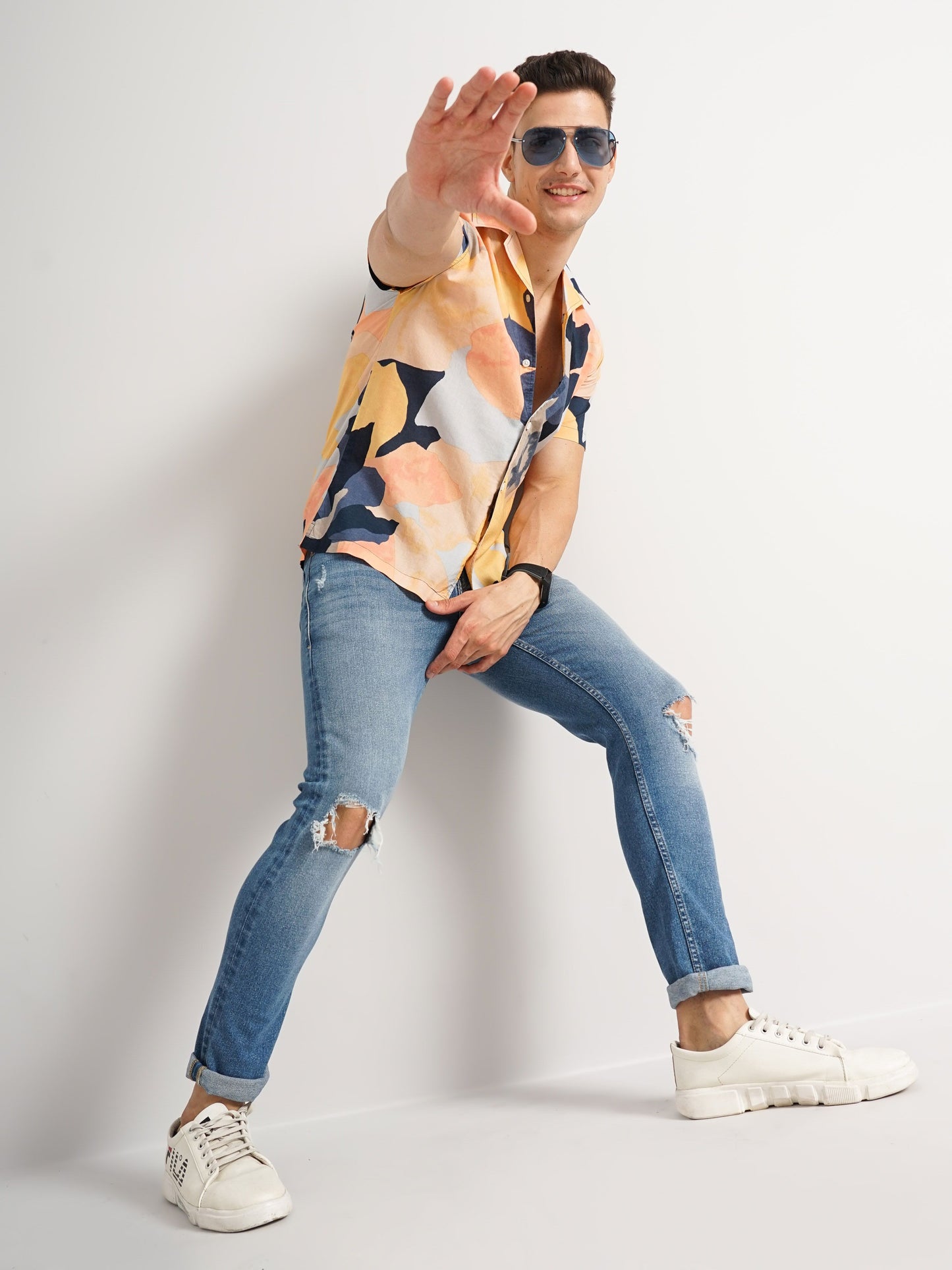 Celio Men Multi Printed Regular Fit Cotton Shirts