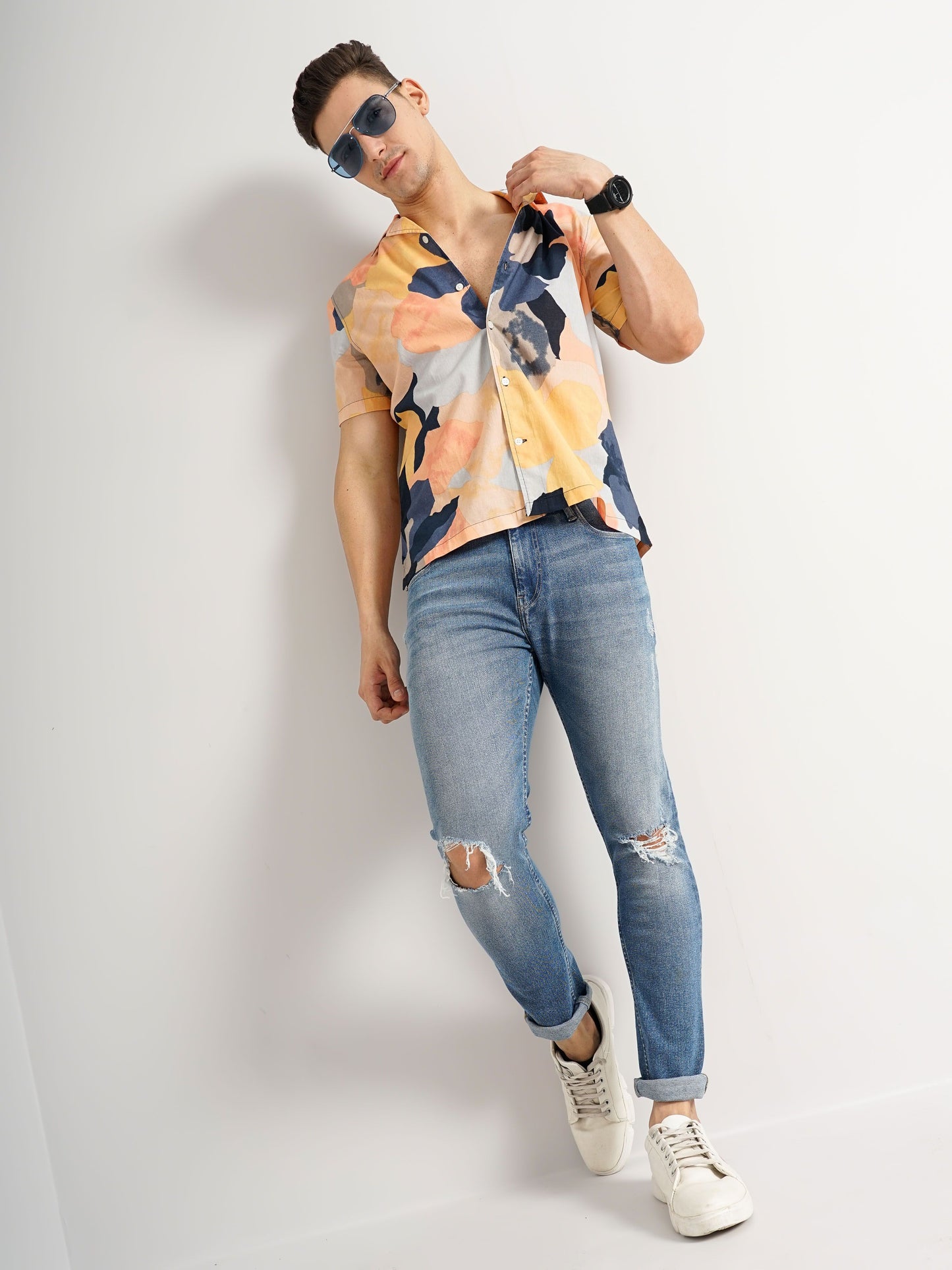 Celio Men Multi Printed Regular Fit Cotton Shirts