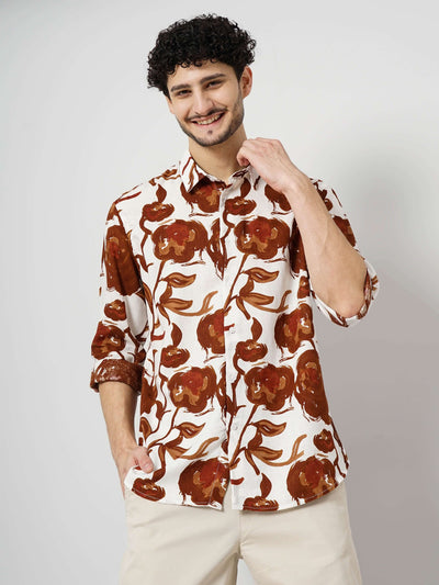 Celio Men Multi Printed Regular Fit Linen Shirts