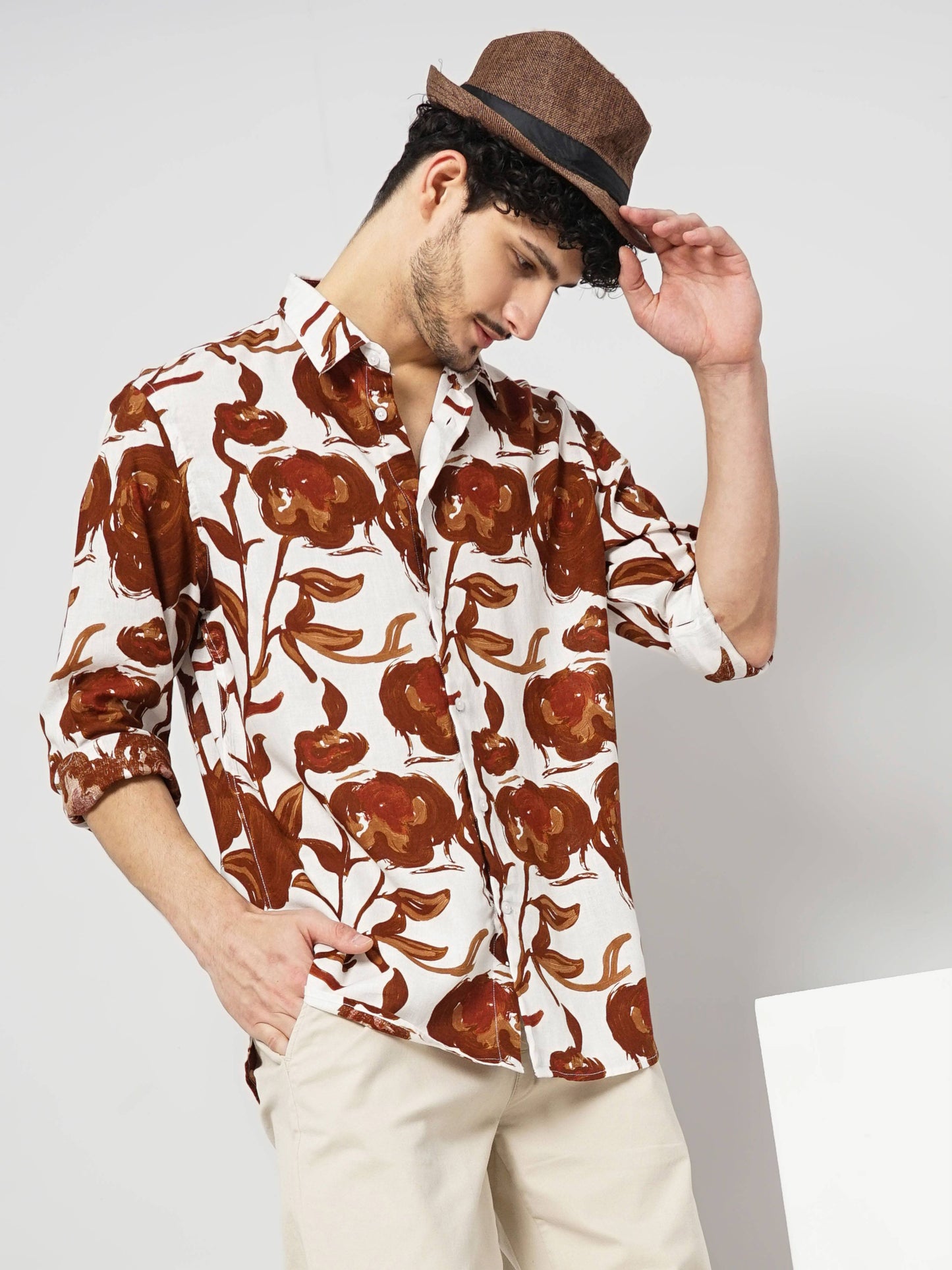 Celio Men Multi Printed Regular Fit Linen Shirts