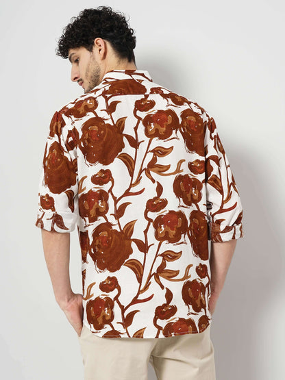 Celio Men Multi Printed Regular Fit Linen Shirts