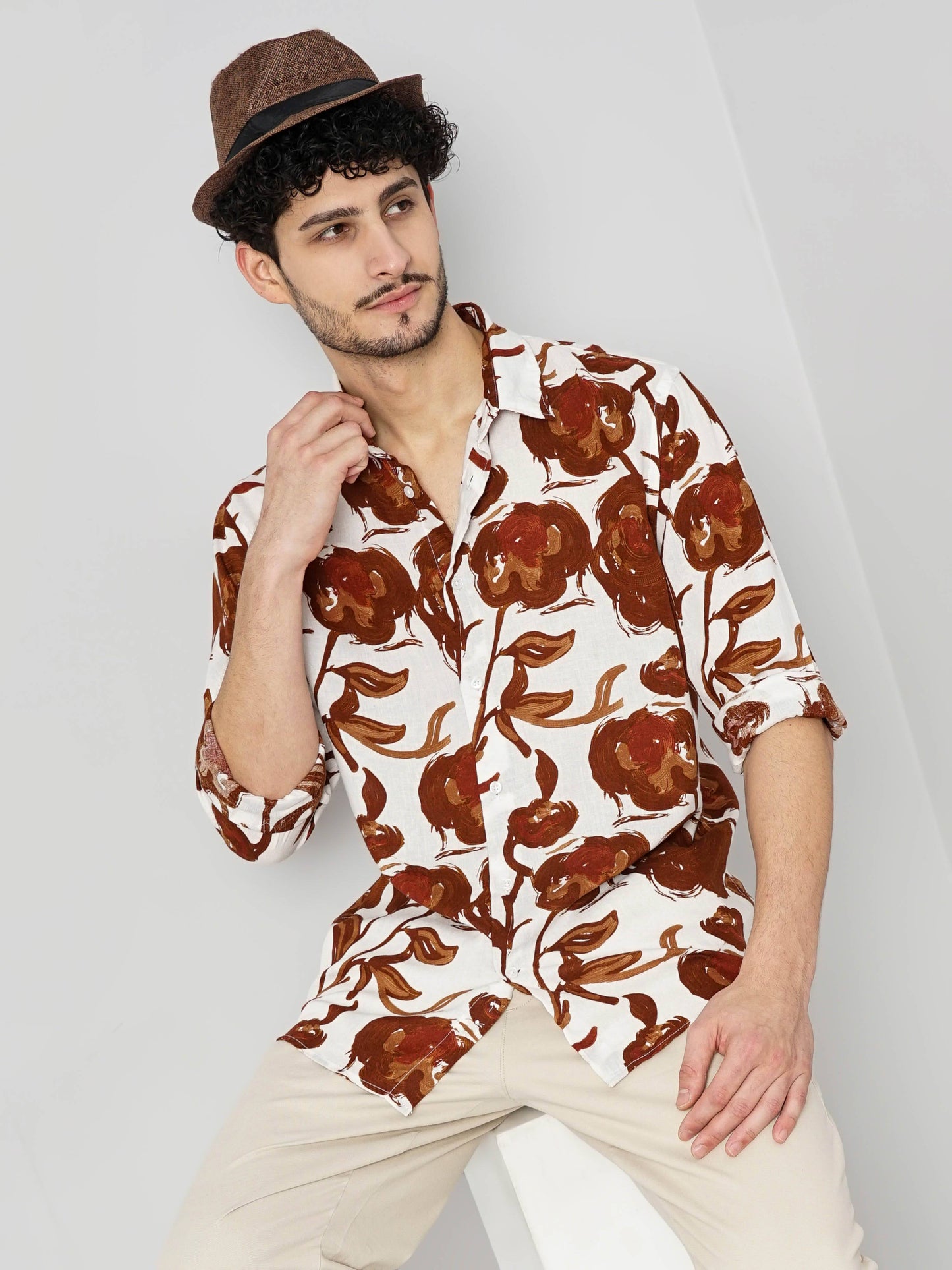 Celio Men Multi Printed Regular Fit Linen Shirts