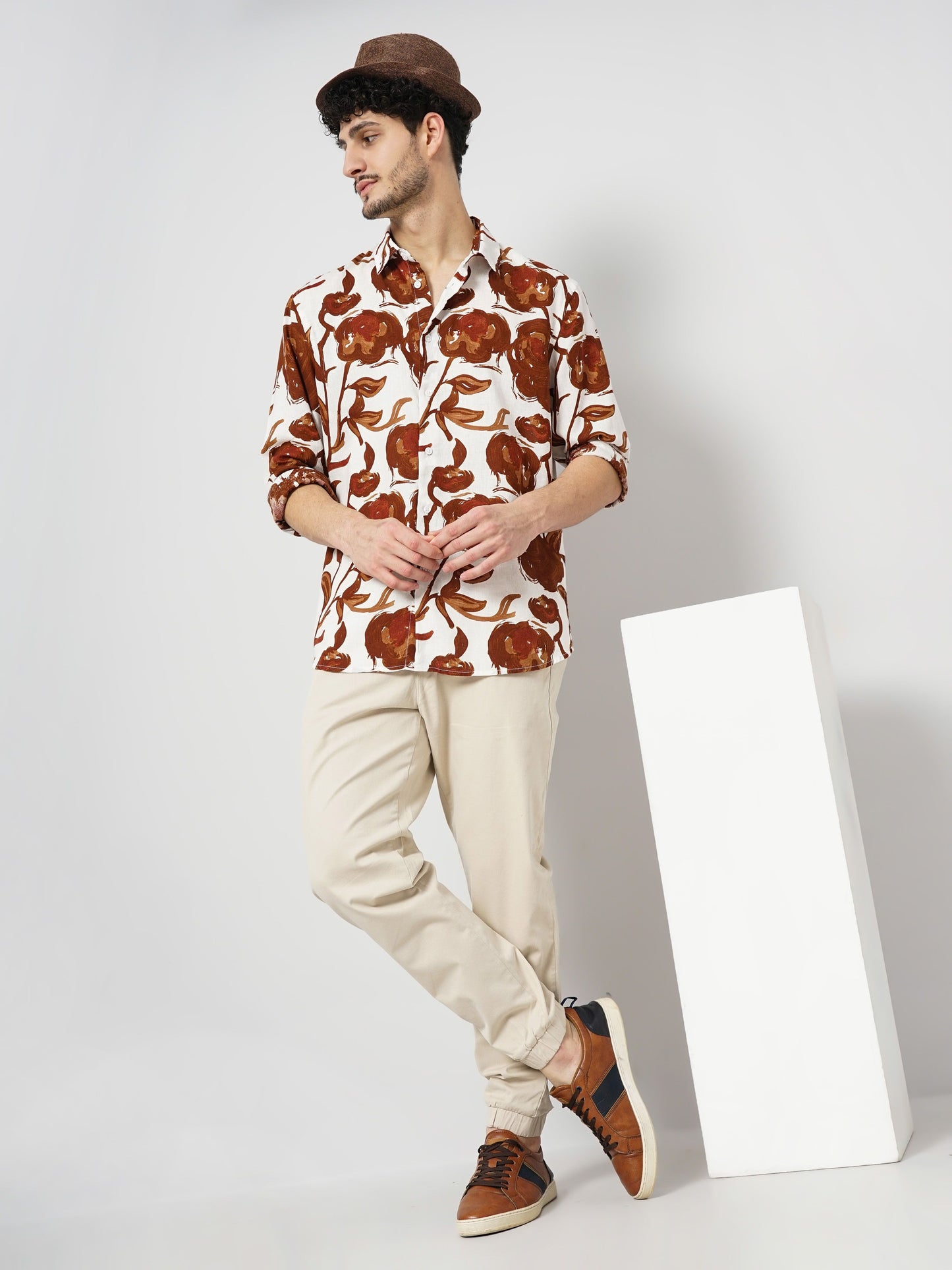 Celio Men Multi Printed Regular Fit Linen Shirts
