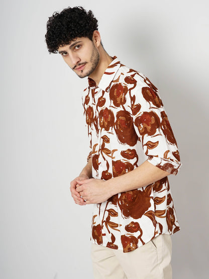 Celio Men Multi Printed Regular Fit Linen Shirts