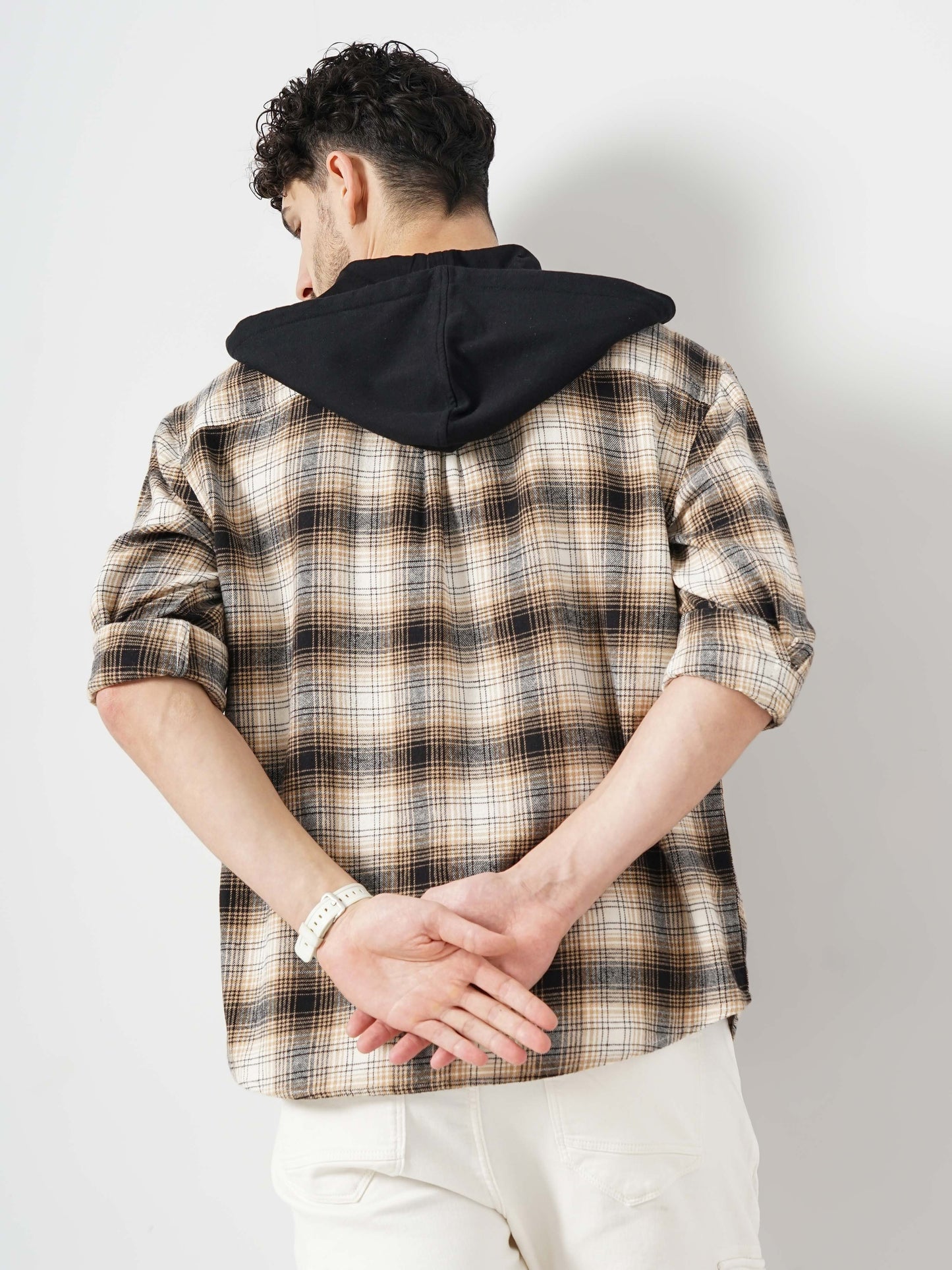 Black Checks Cotton Shirt