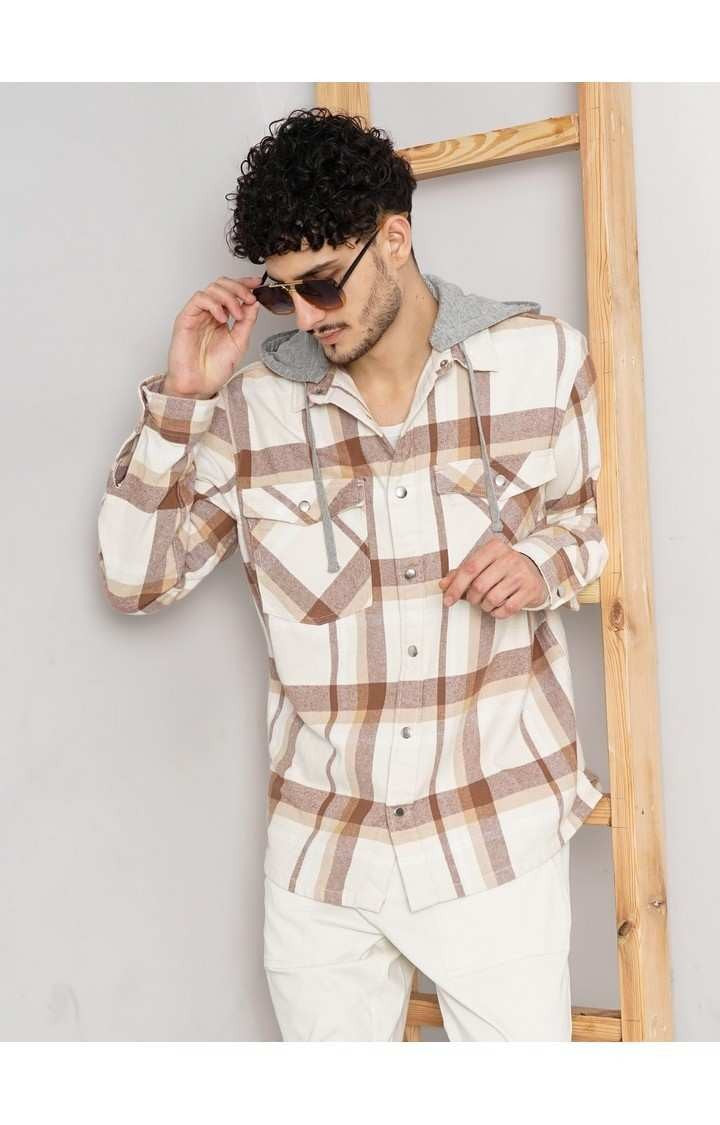 Celio Men Multi Checked Regular Fit Cotton Shirts