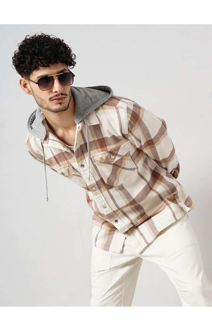 Celio Men Multi Checked Regular Fit Cotton Shirts