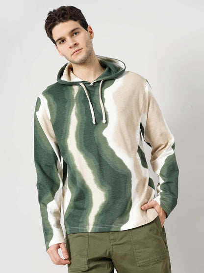 Olive Dyed Cotton Sweatshirt