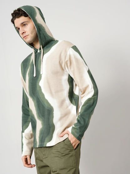 Olive Dyed Cotton Sweatshirt