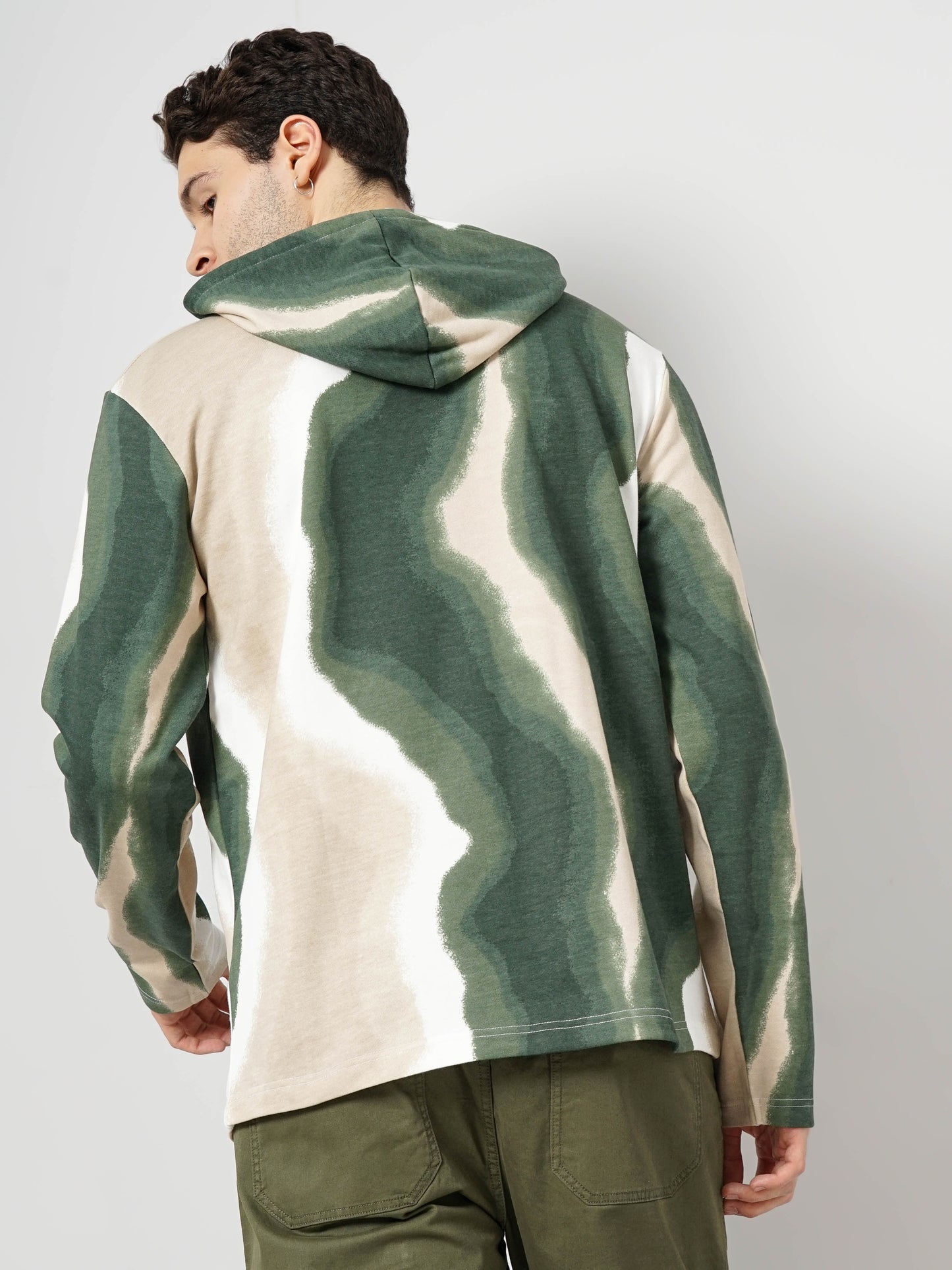 Olive Dyed Cotton Sweatshirt