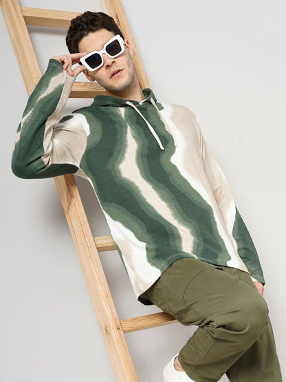 Olive Dyed Cotton Sweatshirt