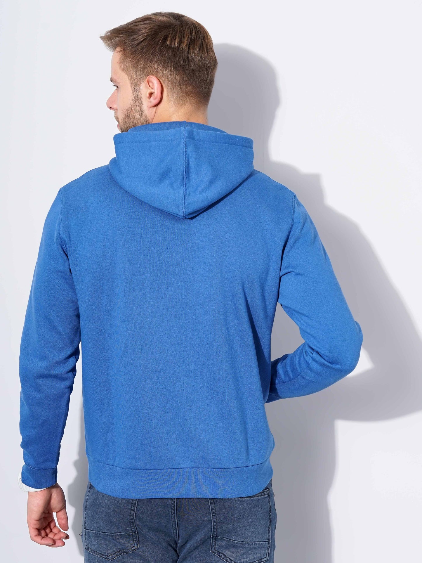 Celio* Men Blue Printed Regular Fit Cotton Sweatshirts