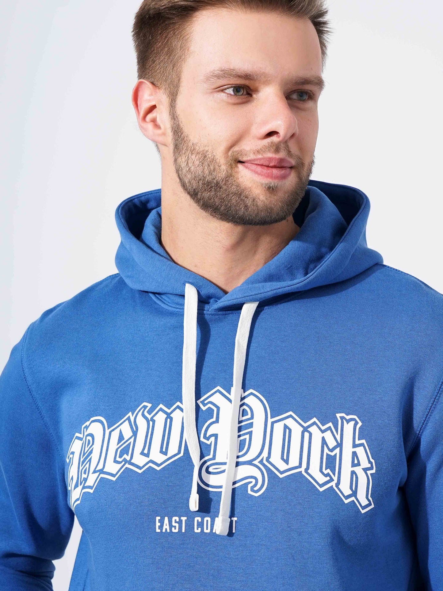 Celio* Men Blue Printed Regular Fit Cotton Sweatshirts