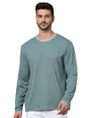 Celio* Solid Regular Fit Cotton Blue T-Shirt