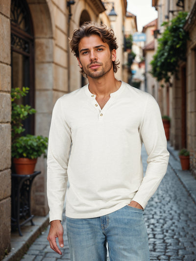 Celio* Solid Straight Fit Poly-Cotton Off White T-Shirts