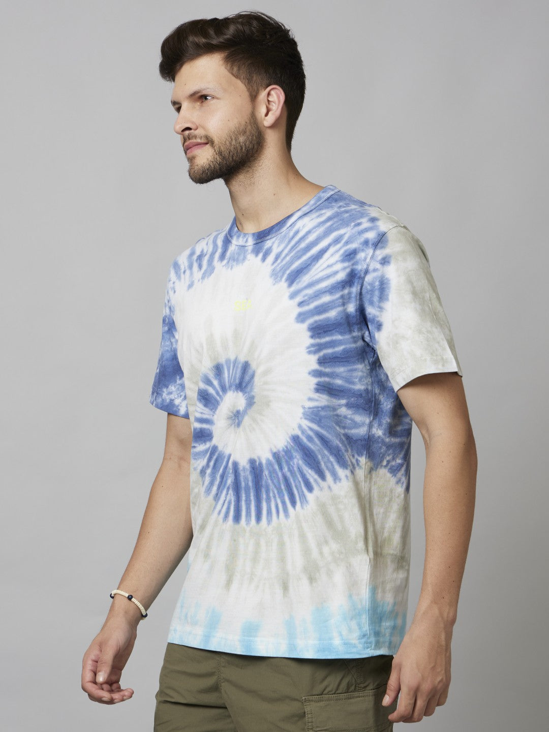 Celio Men Multi Dyed Boxy Fit Cotton T-Shirts