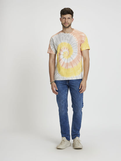 Celio Men Multi Dyed Boxy Fit Cotton T-Shirts