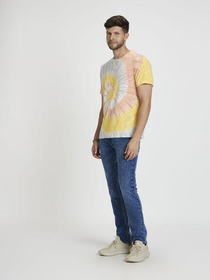 Celio Men Multi Dyed Boxy Fit Cotton T-Shirts