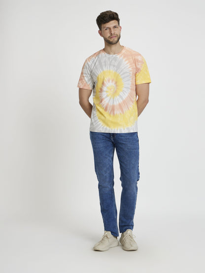 Celio Men Multi Dyed Boxy Fit Cotton T-Shirts