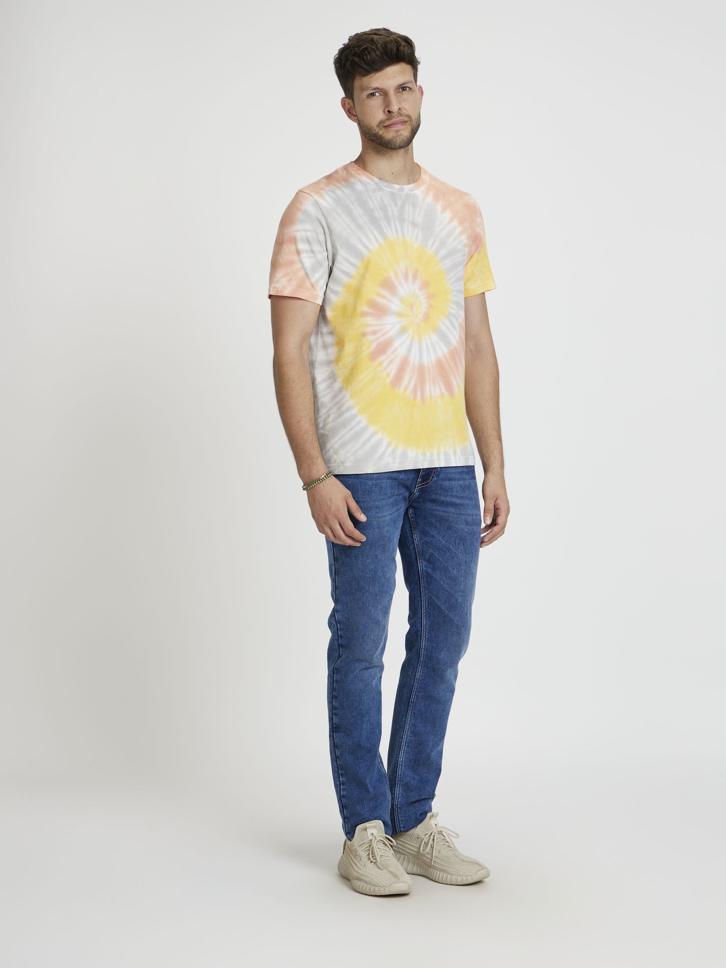Celio Men Multi Dyed Boxy Fit Cotton T-Shirts