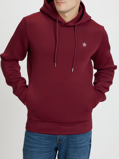 Celio Men Burgundy Solid Regular Fit Polyester Sweatshirts
