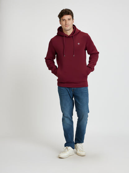Celio Men Burgundy Solid Regular Fit Polyester Sweatshirts