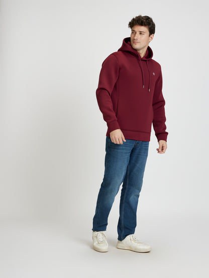 Celio Men Burgundy Solid Regular Fit Polyester Sweatshirts
