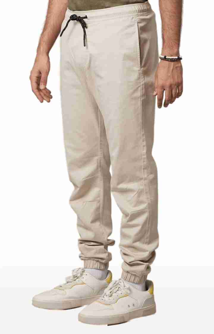 Beige Skinny Fit Joggers