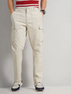 Celio* Cotton Regular Fit Beige Trouser