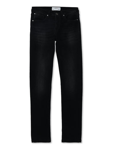 Celio* Men Black Solid Cotton Slim Fit Jeans