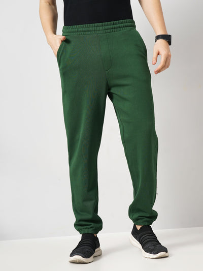 Celio* Cotton Jogger Fit Green Trouser