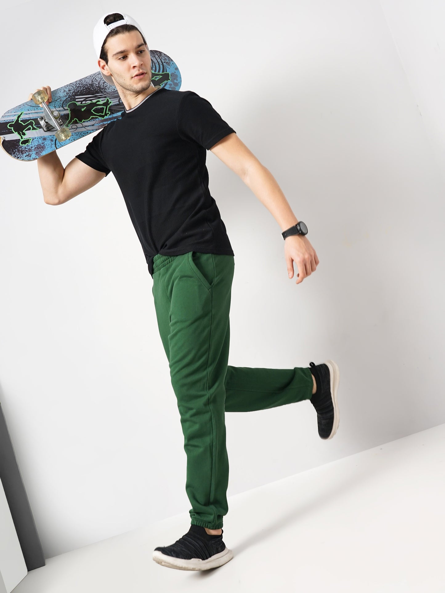 Green Slim Fit Trousers