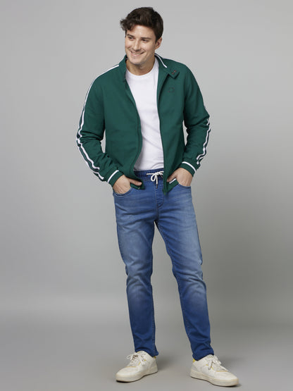 Celio* Men Blue Solid Jogger Fit Cotton-Blend Jeans