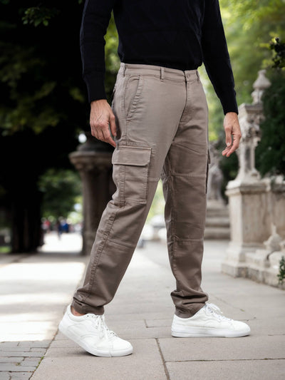 Celio Men Beige Solid Straight Fit Cotton Jeans