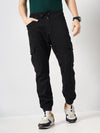Celio* Cotton Jogger Fit Black Trouser