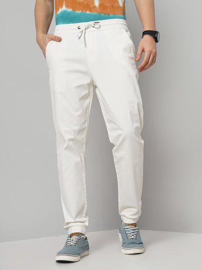 Beige Slim Fit Trousers